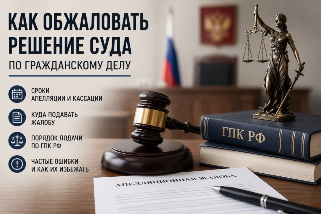 Как обжаловать решение суда по гражданскому делу — сроки и порядок подачи жалобы