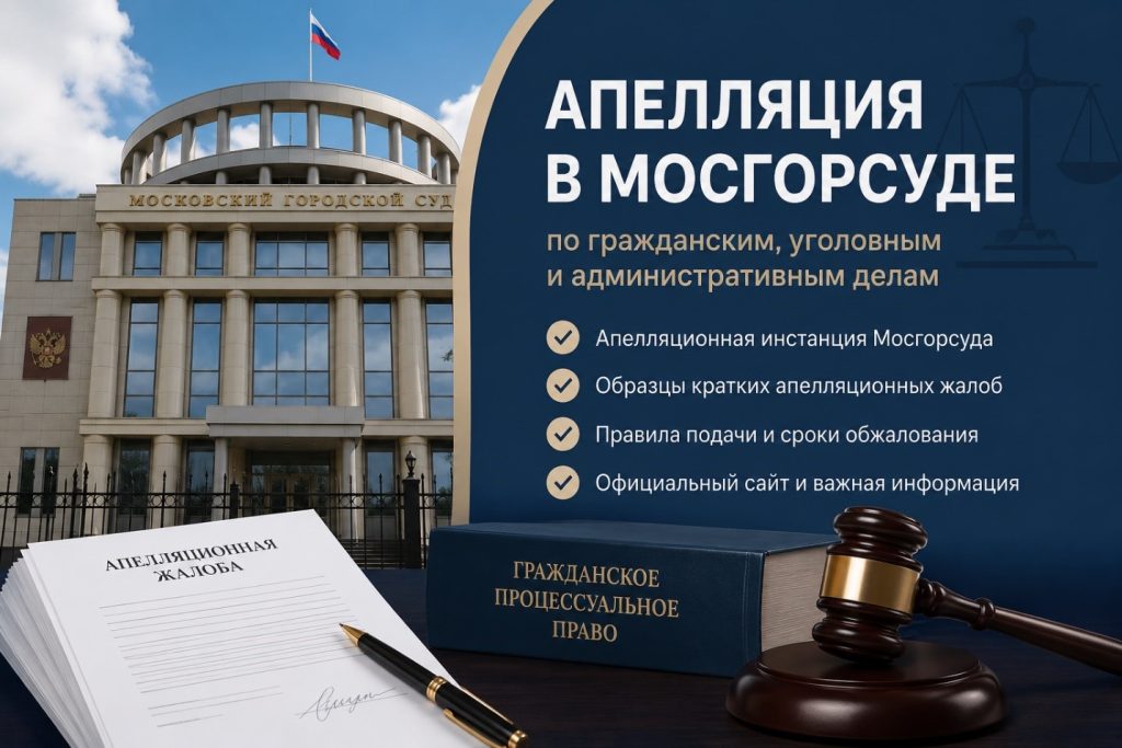 Юрист готовит апелляционную жалобу в Московский городской суд по гражданскому, административному и уголовному делу