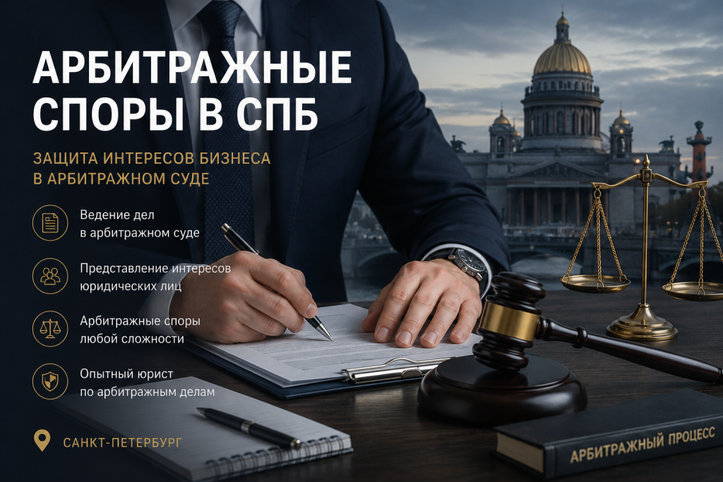 Арбитражный юрист в Санкт-Петербурге ведет дело в арбитражном суде и представляет интересы бизнеса в СПб