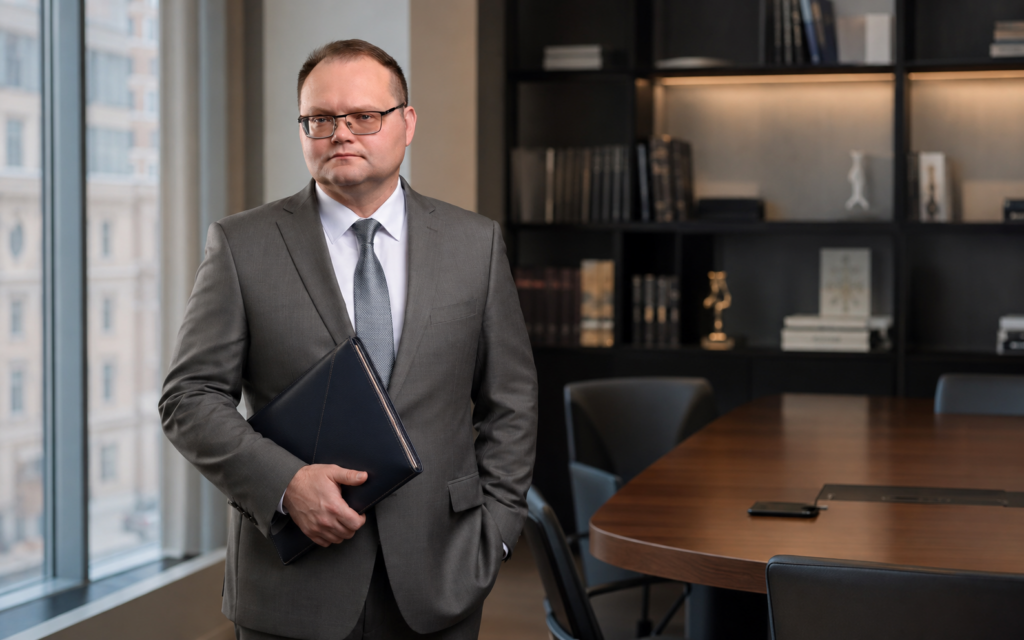 Адвокат Александр Орлов на деловой встрече